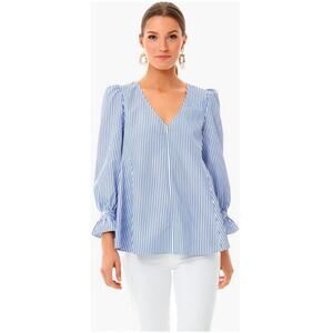 Tuckernuck Pomander Place Striped Mollie Blouse Preppy Nautical Sailor Chic S